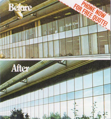 Klingshield's reflective window film on buildings